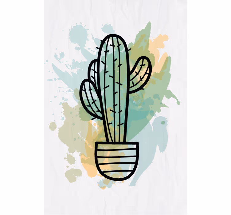 rollo Ehe Aquarell kaktus - TenStickers
