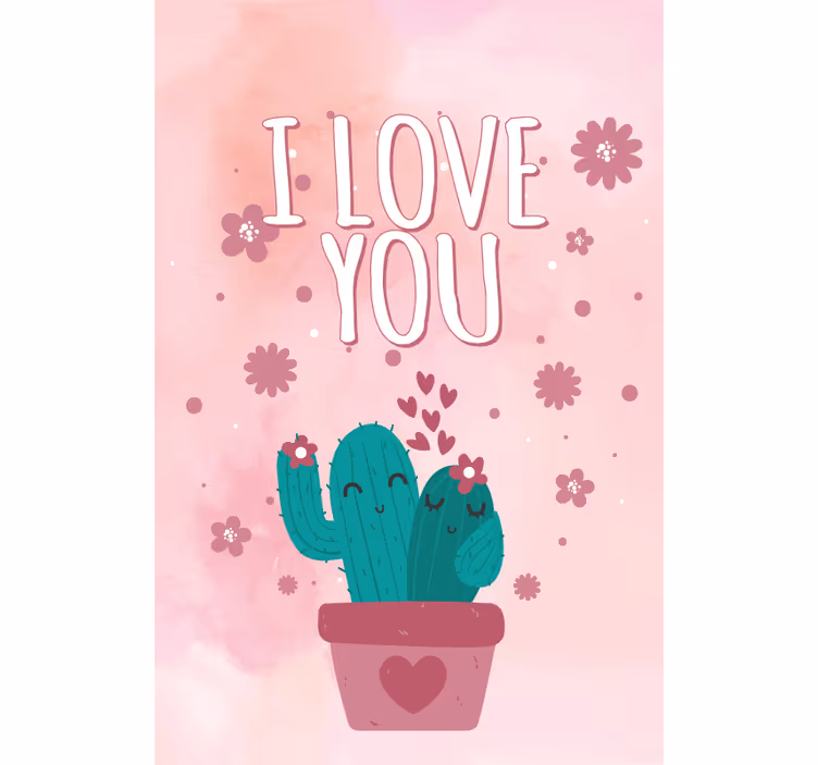 rollo Ehe Valentinstag schöner kaktus - TenStickers