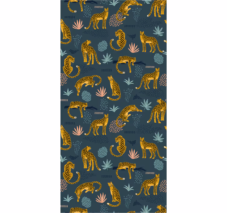 Rollo fenster tiere leopard dschungelmotiv - TenStickers