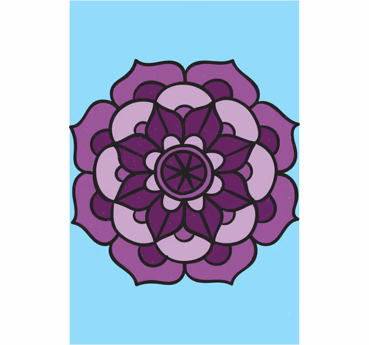 Rollo Fenster Blumen komplizierte lila blume - TenStickers