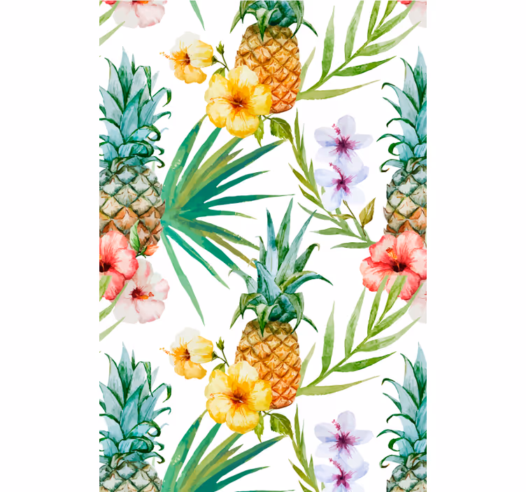 Rollo mit Obst und Gemüse Bemalte ananas - TenStickers