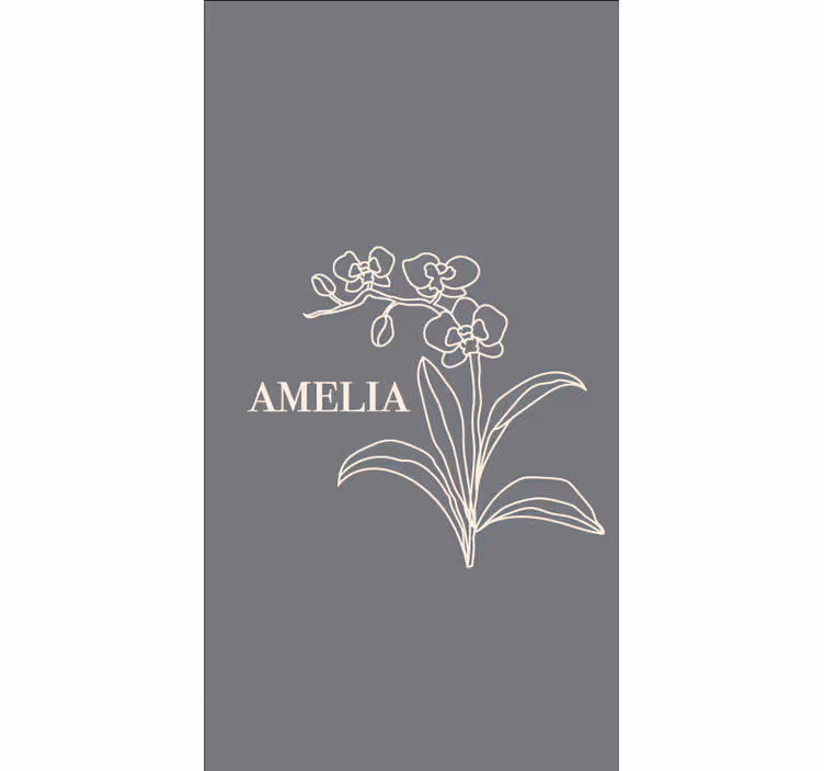 Rollo fenster blumen und pflanzen elegantes graues design - TenStickers