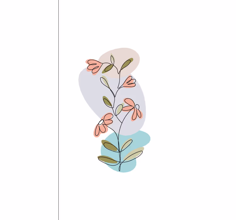 Rollo Fenster Blumen und Pflanzen bezaubernde blumenstiele - TenStickers