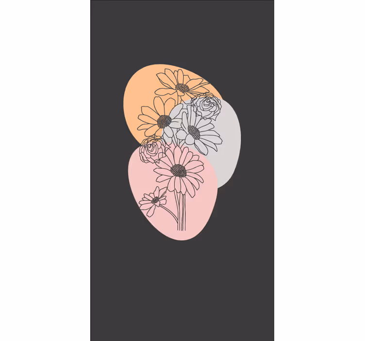 Rollo fenster blumen und pflanzen mit abstrakten mustern - TenStickers