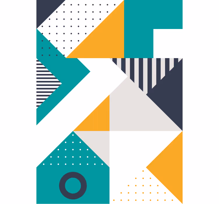 Rollo Fenster Modern geometrischer mustermix - TenStickers
