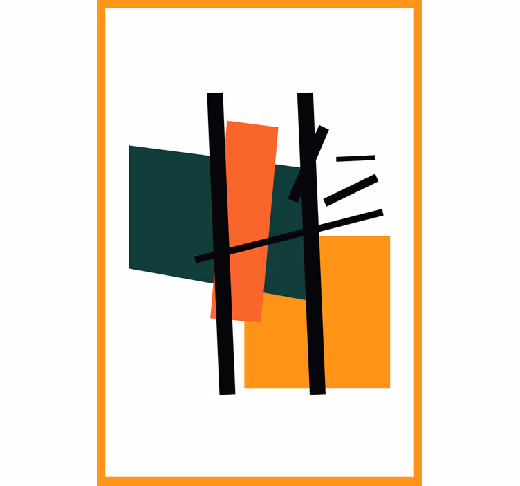Rollo mit Zeichnungen Quadrate und rechtecke abstrakte kunst - TenStickers