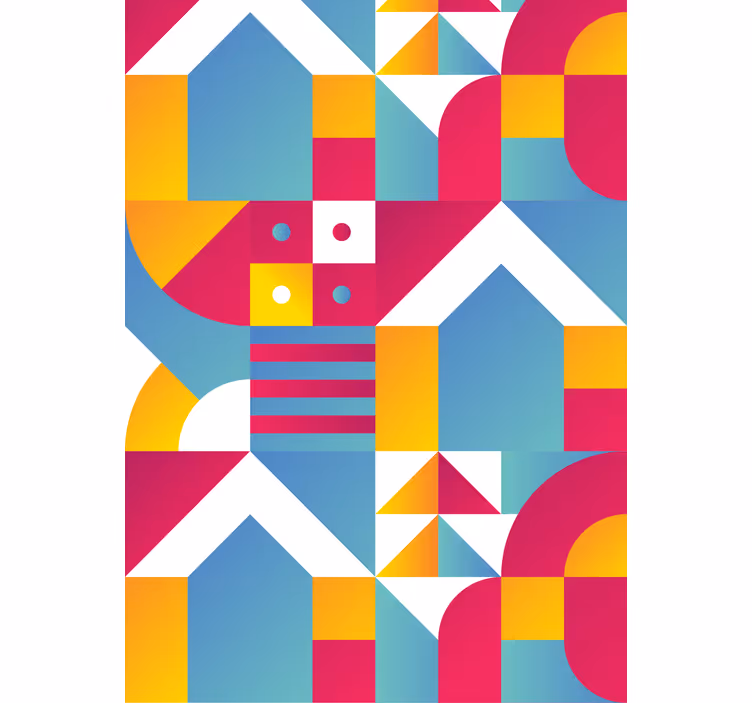 Rollo mit Zeichnungen Geometrische mehrfarbige kunst - TenStickers