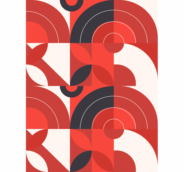 Rollo Fenster Modern geometrische rote kreise - TenStickers