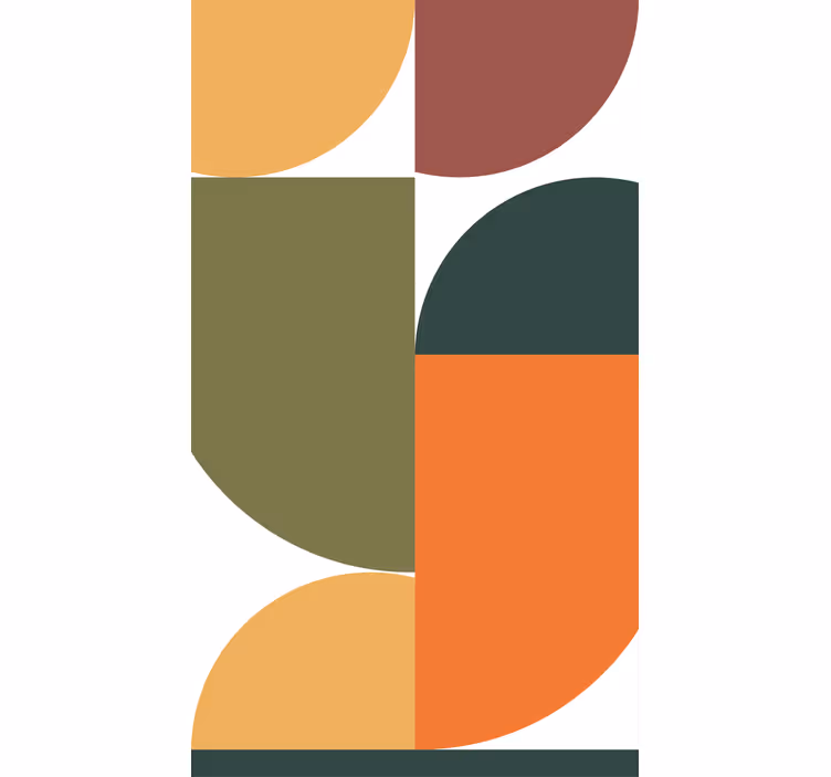 Rollo mit Zeichnungen Abstrakte geometrische kunst - TenStickers