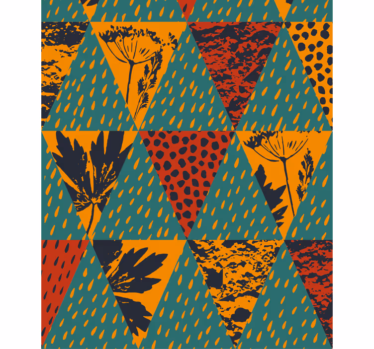 Rollo Fenster Modern geometrisches blumenmuster - TenStickers