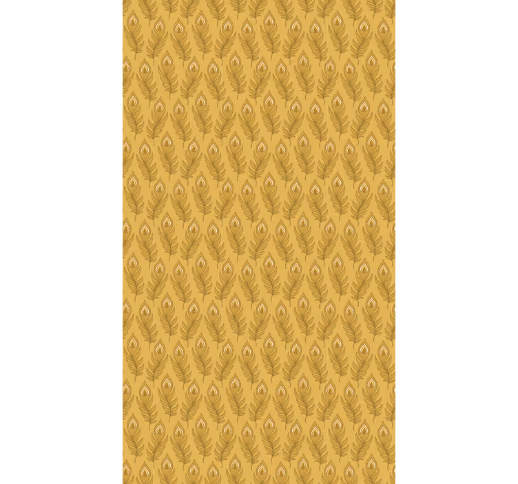 Rollo mit Tieren Goldene truthahnfedern - TenStickers
