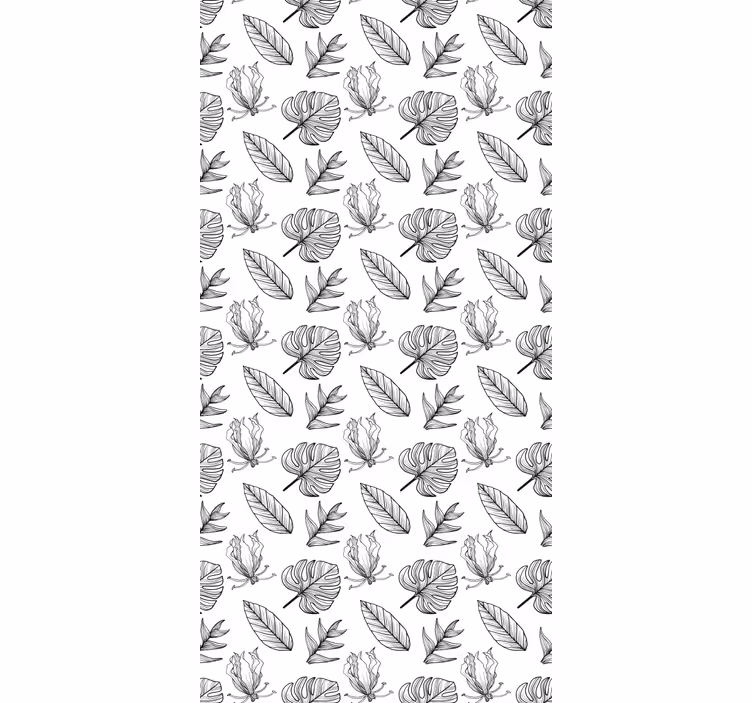 Rollo Blumen und Pflanzen Einfarbige tropische blätter - TenStickers