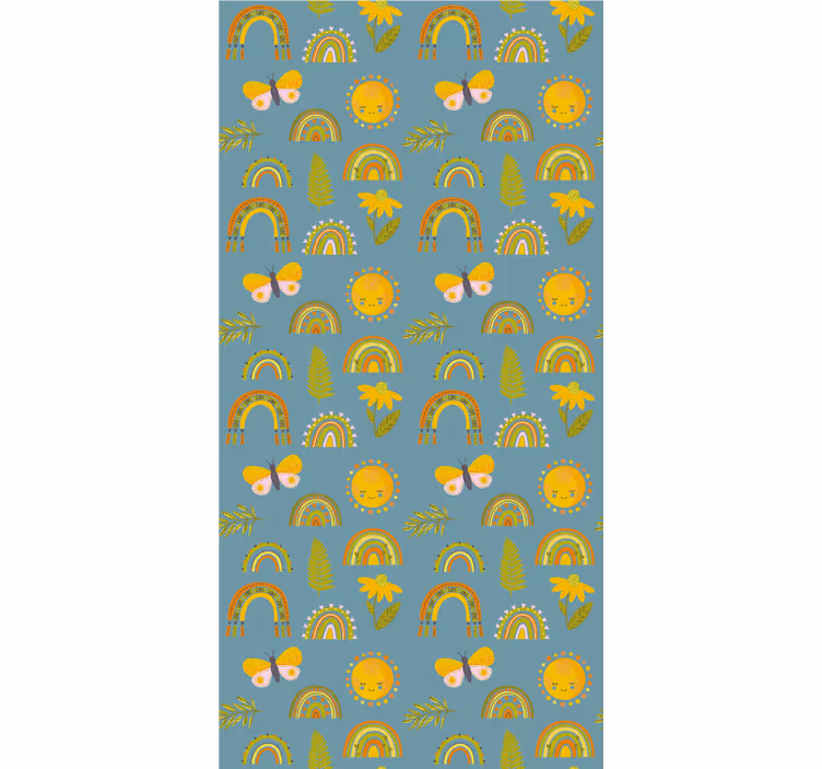 Rollo fenster baum im sonnigen regenbogen design - TenStickers