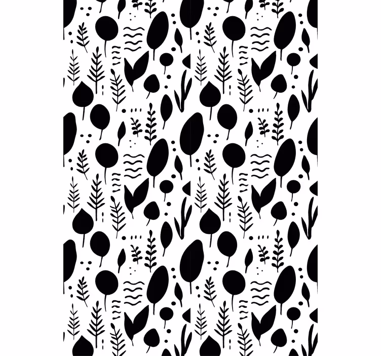 Rollo Fenster Baum botanisches silhouettenmuster - TenStickers