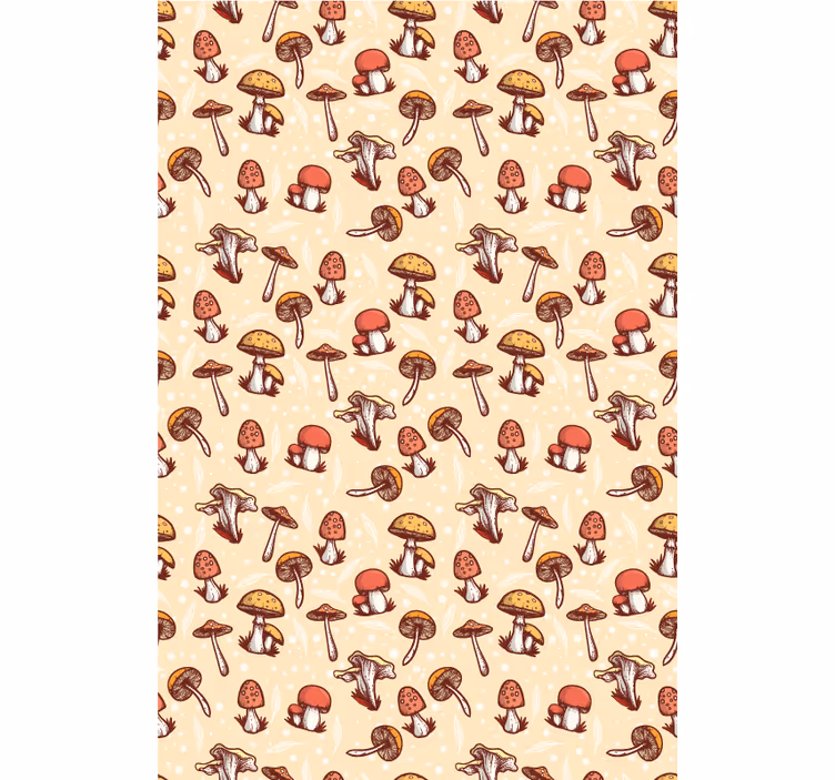 Rollo Fenster Blumenmuster pilz wald muster - TenStickers