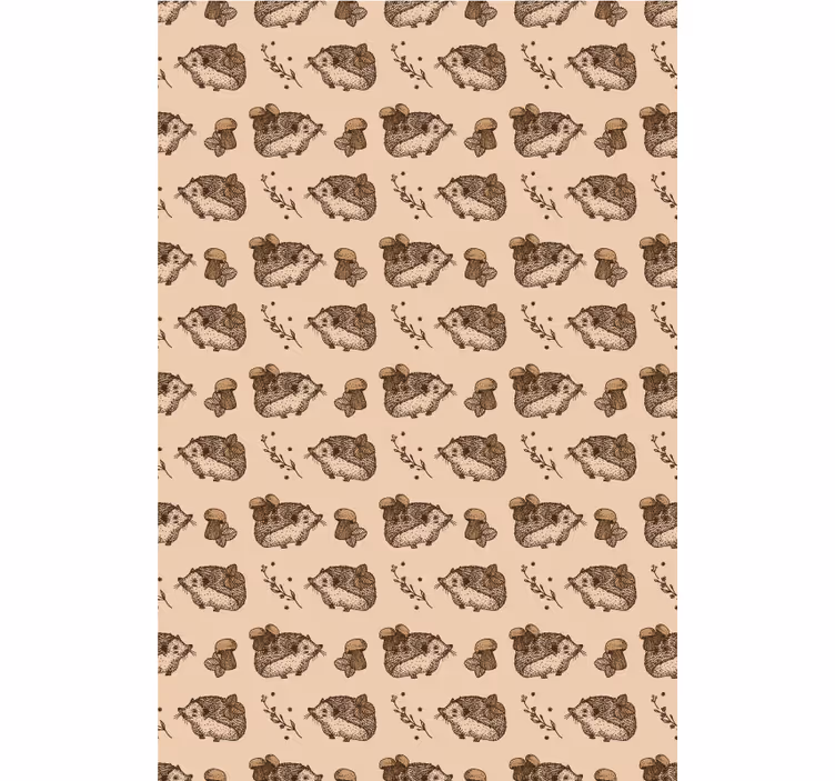 Rollo fenster tiere igel und pilze - TenStickers