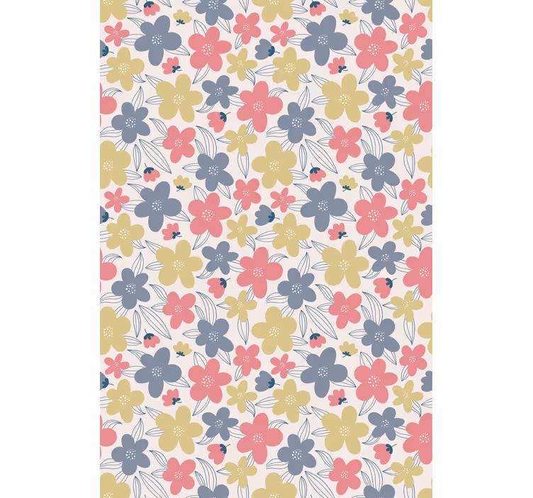 Rollo fenster blumen und pflanzen mit lebhaften botaniken - TenStickers