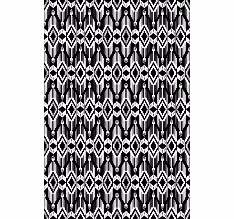 Rollo fenster mit muster in geometrischem schwarzmuster - TenStickers