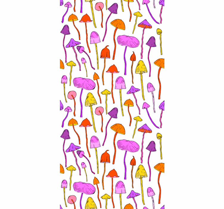 Rollo Fenster Blumenmuster lebendiges pilzthema - TenStickers