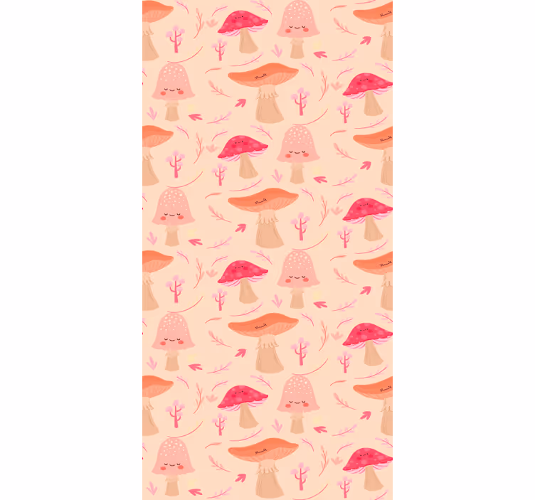 Rollo fenster blumenmuster in pinkpilz-design - TenStickers
