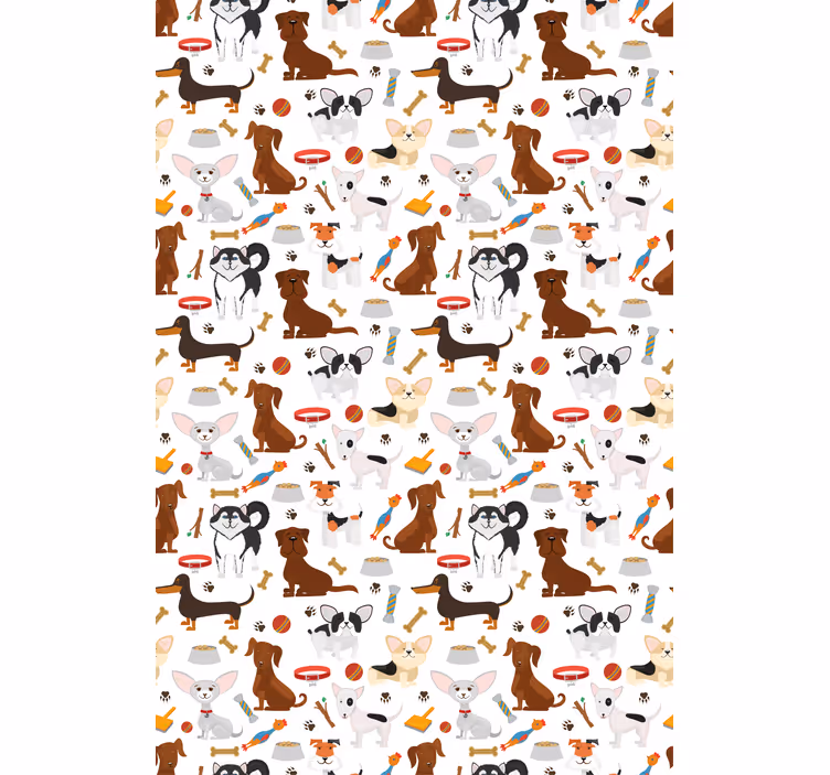 Rollo Fenster Tiere süße hundemuster - TenStickers