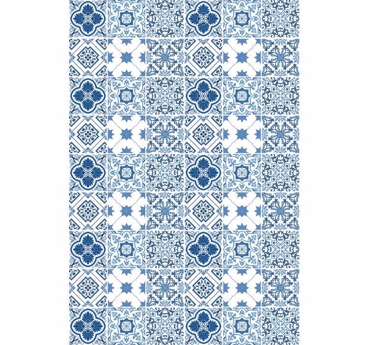 Rollo Fenster Badezimmer komplizierte blaue muster - TenStickers