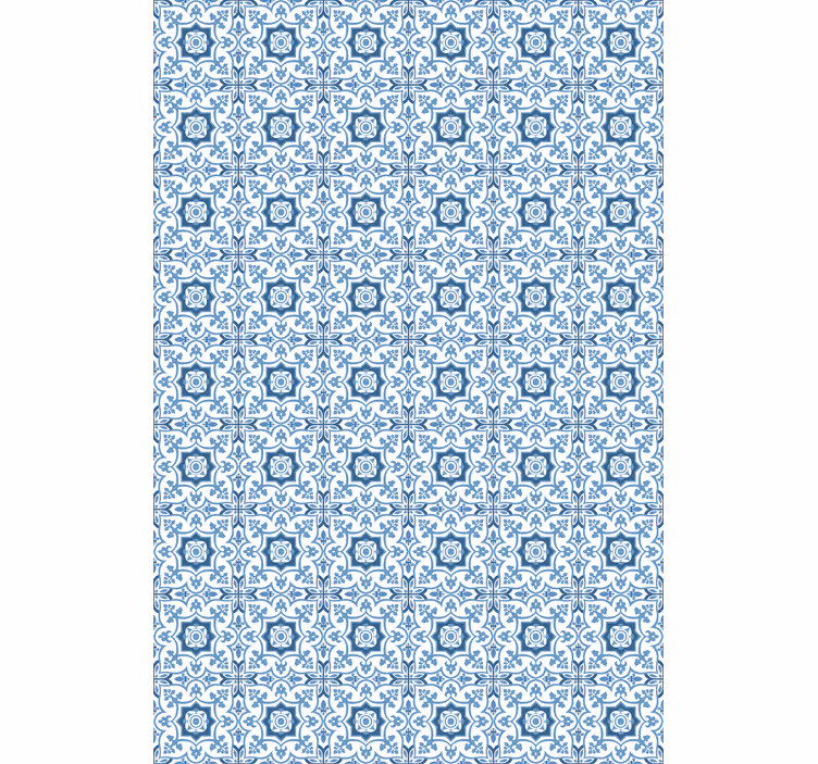 Rollo Fenster Badezimmer komplexe blaue fliesen - TenStickers