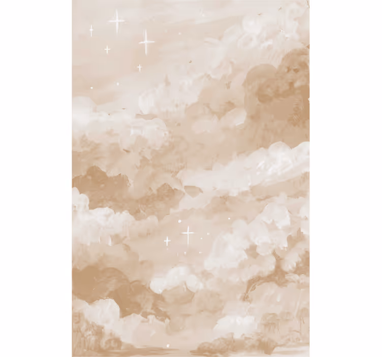 Rollo Fenster Wolken ruhige braune muster - TenStickers