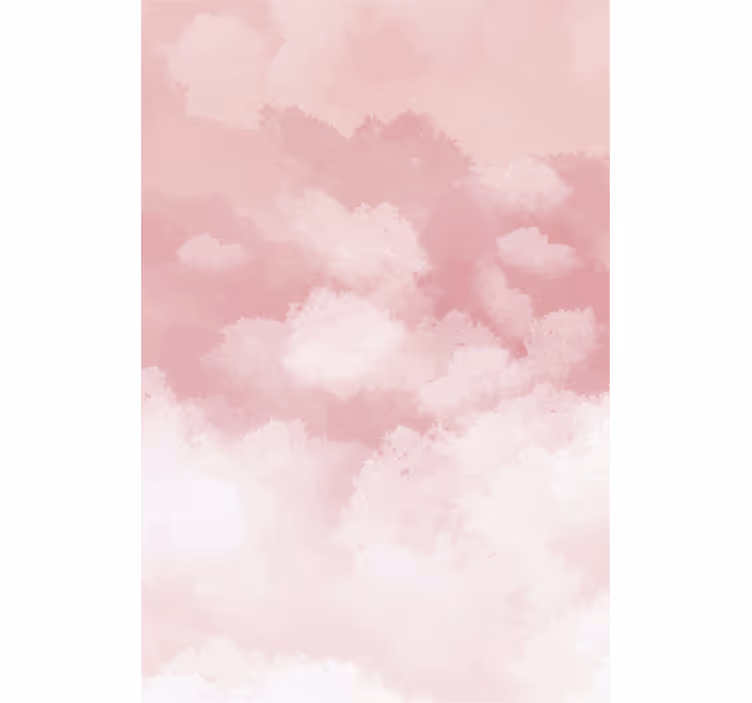 Rollo mit Wolken Rosa realistische textur - TenStickers