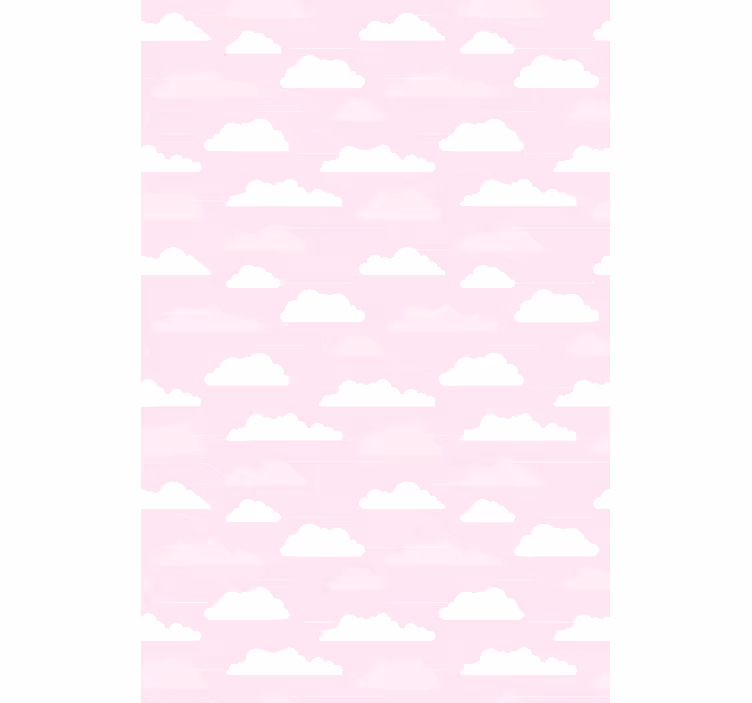 Rollo mit Wolken Rosa Hintergrund mit cartoon-stil - TenStickers