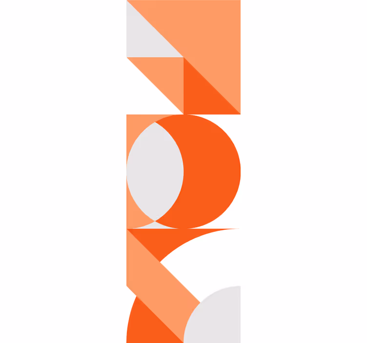 Wohnzimmer Rollos Orange weißer farbblock - TenStickers