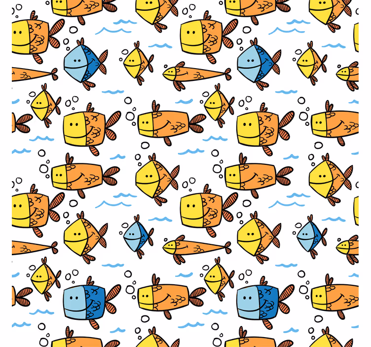 Weitere Fenster Rollos fisch gezeichnete muster - TenStickers