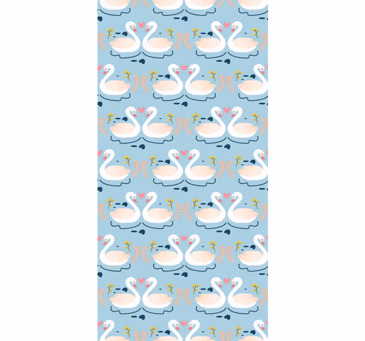 Rollo Fenster Tiermuster bezauberndes schwanenmuster - TenStickers