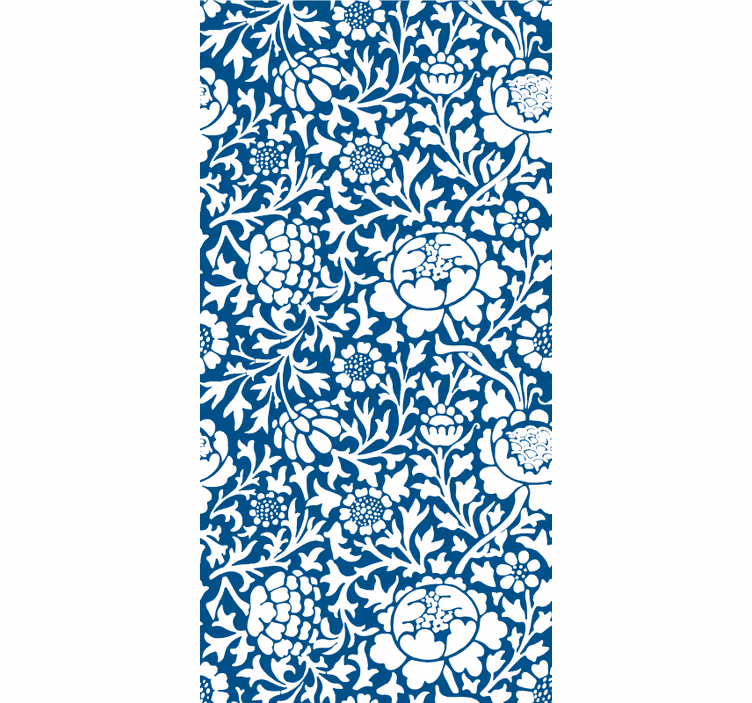 Rollo Fenster Blumen blaues vintage-muster - TenStickers