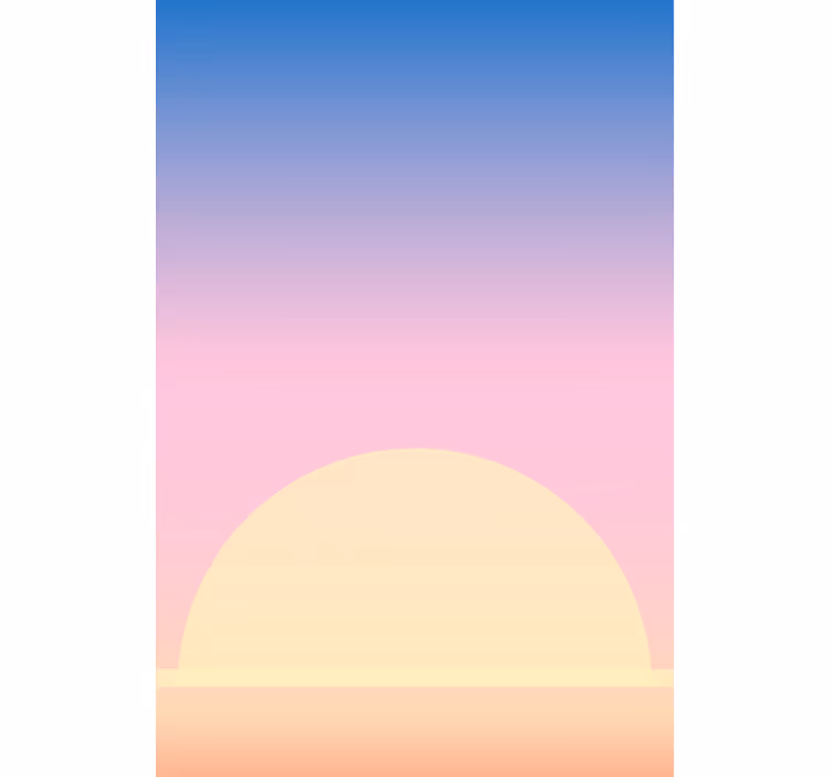 Rollo Fenster Zeichnung sonnenuntergang horizont design - TenStickers