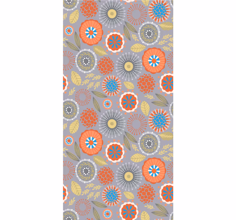 Rollo Fenster Blumen und Pflanzen helles blumenmuster - TenStickers