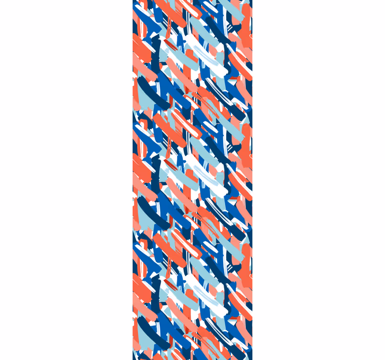 Rollo modern Rot-blaue und weiße pinselstriche - TenStickers
