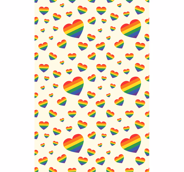 Rollo Fenster romantisch lgbt-herzen-muster - TenStickers