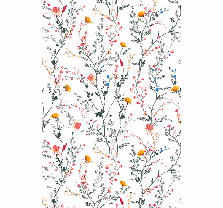 Rollo mit Blumen und Pflanzen Dünner minimalistischer garten - TenStickers