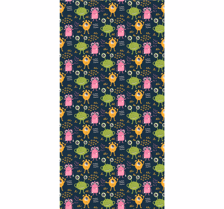 Kind Rollos Lustige bunte aliens illustration - TenStickers