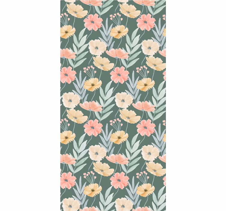 rollo fürs Bad Original aquarell blumenmuster - TenStickers