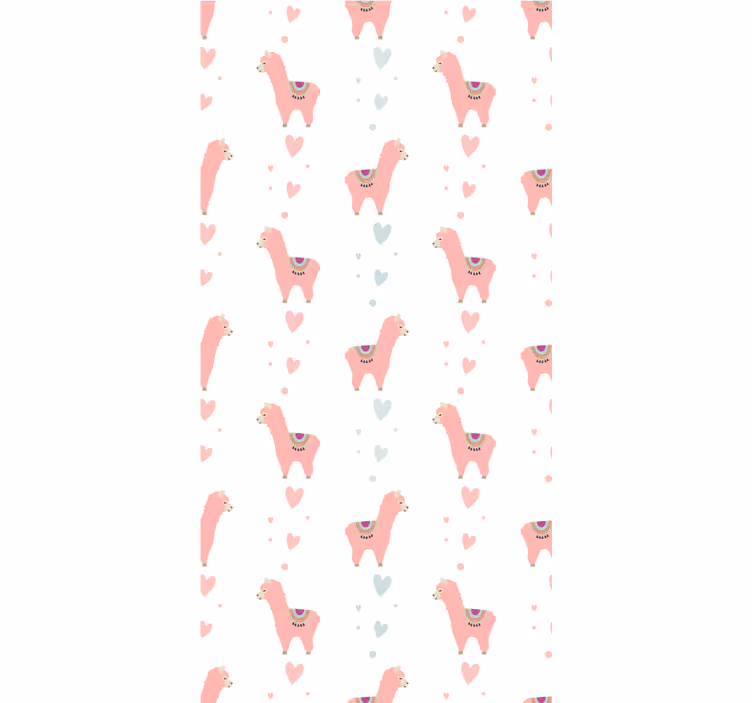 Kind Rollos Rosa lama-muster - TenStickers