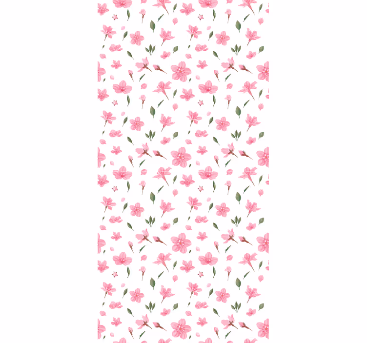 Rollo Fenster Blumen zartes rosa muster - TenStickers