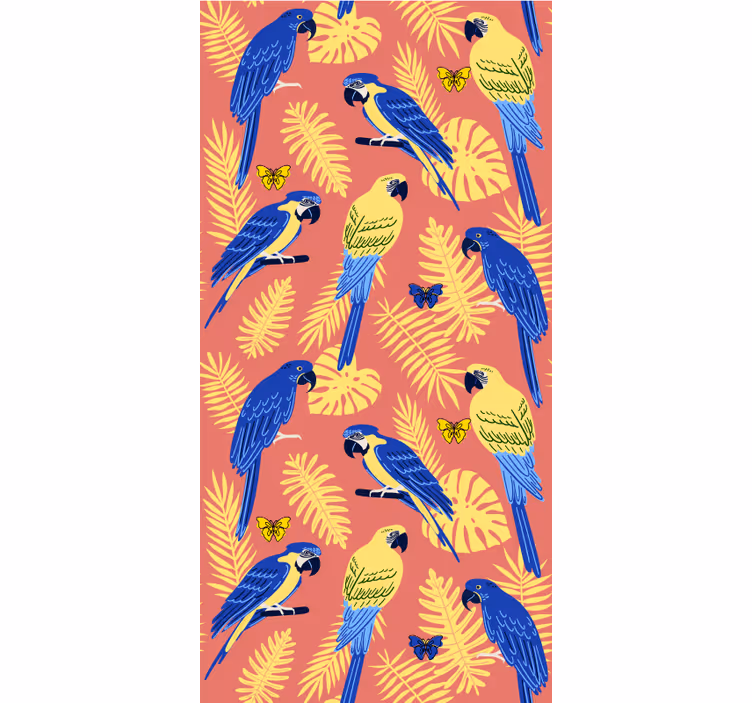Rollo Fenster Tiere bunte papageien-anzeige - TenStickers