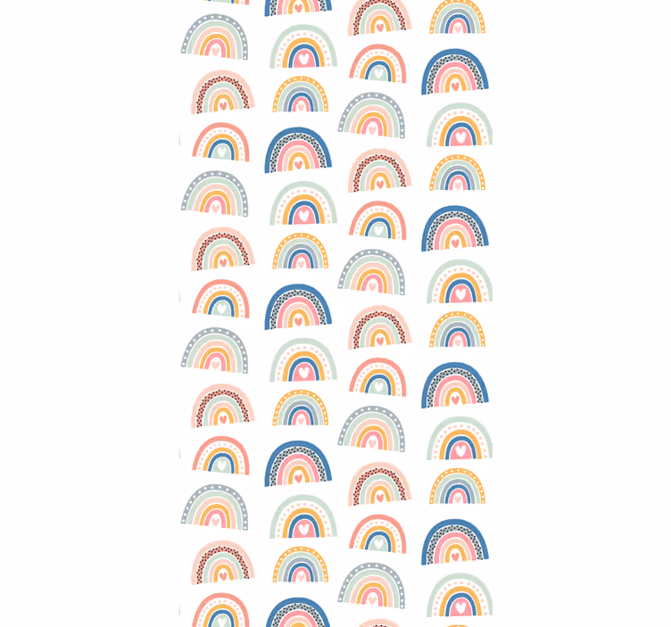 Rollo Fenster Kinderzimmer bunte herzregenbögen - TenStickers