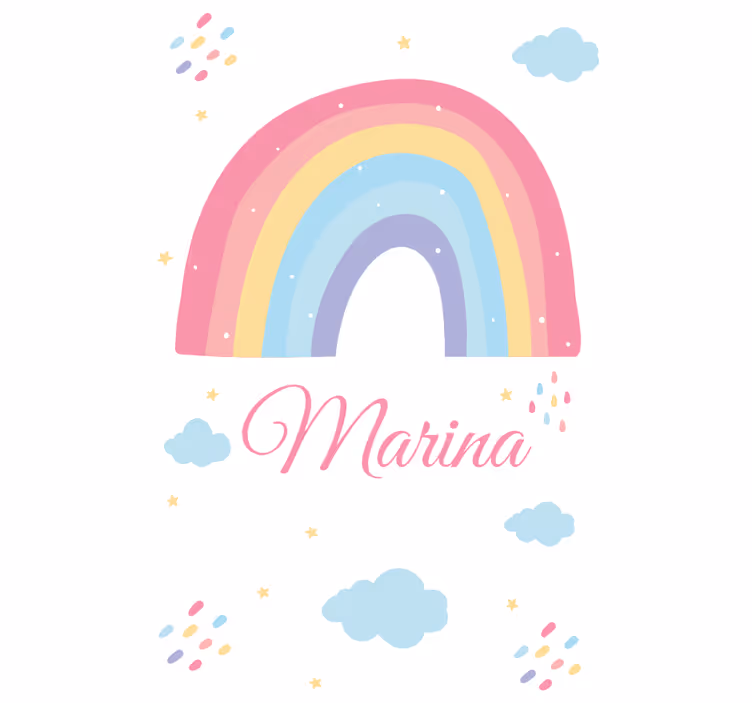 Kind Rollos Süßer regenbogen und wolke in pastell - TenStickers