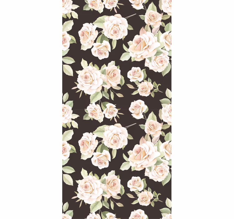 Rollo fenster blumen im eleganten rosenthema - TenStickers