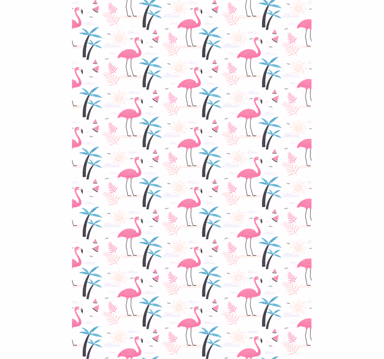 Rollo Fenster Tiere flamingo tropisches muster - TenStickers