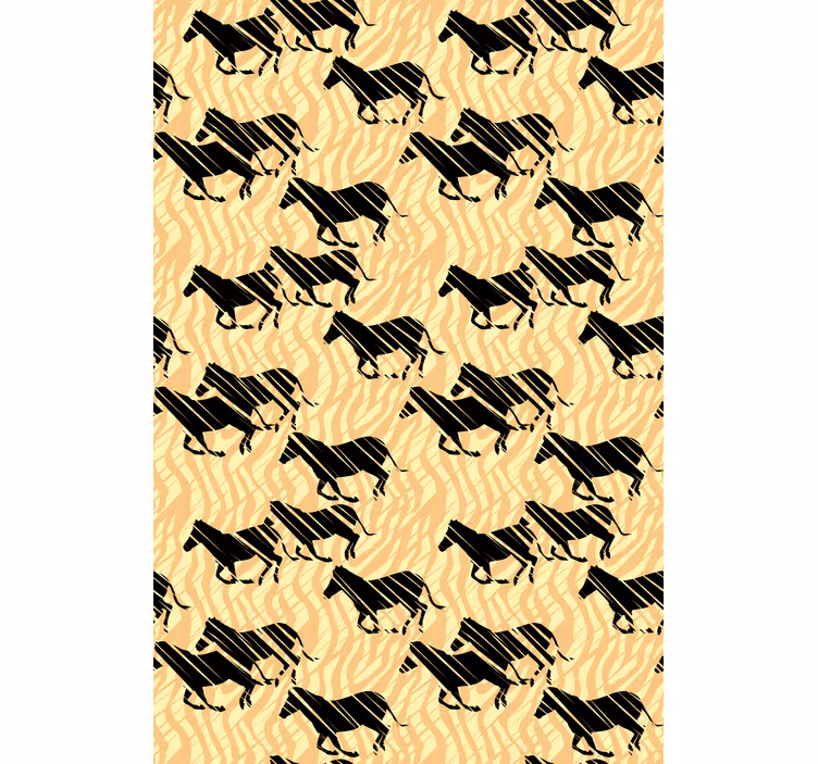 Rollo Fenster Tiere stilisiertes pferdemuster - TenStickers