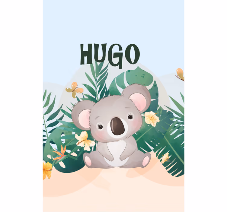 rollo für Babys Süßer koala für jungen mit Namen - TenStickers